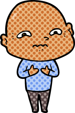 bir insan tarafından çizilmiş sinirli bir adam.