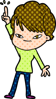 Bir insan tarafından çizilmiş mutlu bir kadın.