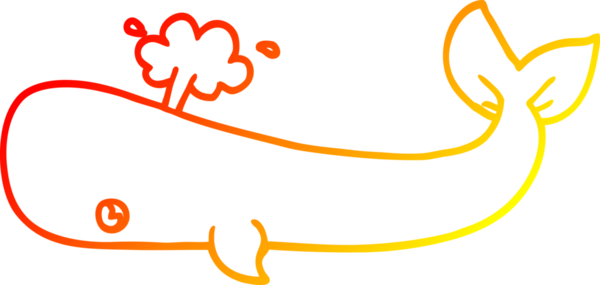 Bir insan tarafından çizilmiş karikatür balinası çizimi