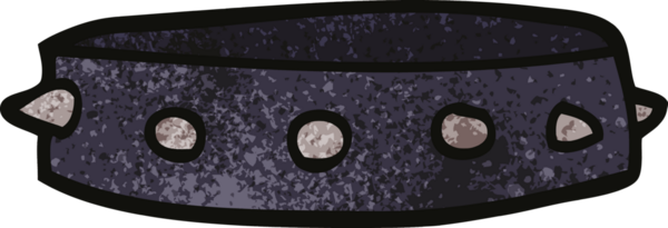 Bir insan tarafından çizilmiş karalama, çivili köpek tasması.