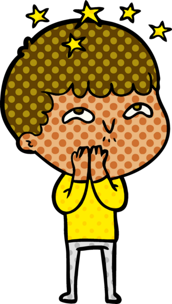 çizgi film bir insan tarafından çizilmiş hayret verici çocuk.