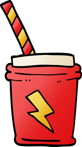 Çizgi film karalaması. Bir insan tarafından çizilen içeceği çıkar.