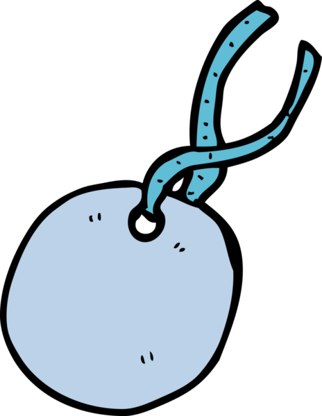 bir insan tarafından çizilmiş karikatür hediye etiketi