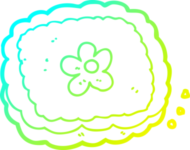 Bir insan tarafından çizilmiş bir çizgi film bisküvisi.