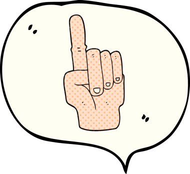 Bir insan tarafından çizilmiş serbest çizilmiş çizgi roman konuşma balonu karikatürü.