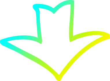 Bir insan tarafından çizilmiş bir çizgi film okunun soğuk gradyan çizimi