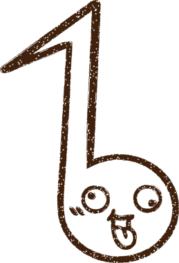 Bir insan tarafından çizilen Müzik Notu Kömürü Çizimi