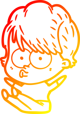 Bir insan tarafından çizilmiş bir karikatür kadın çizimi