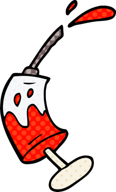 Bir insan tarafından çizilmiş karalama şırıngası.