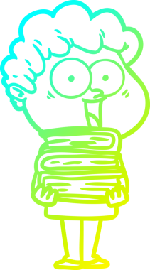 Bir insan tarafından çizilmiş mutlu bir adamın soğuk çizgi çizimi.