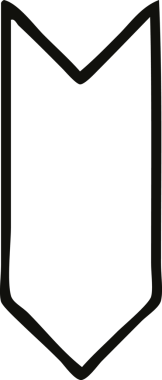 Bir insan tarafından çizilmiş karton madalya kurdelesi.