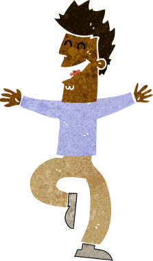 Bir insan tarafından çizilmiş gülen adam.