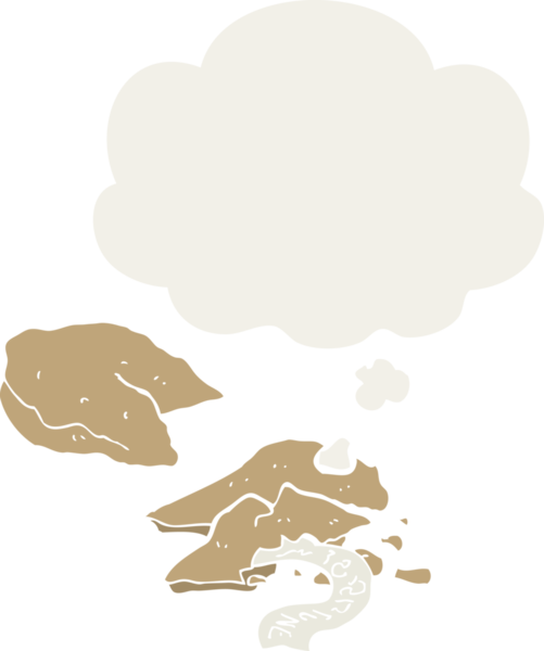 Düşünce baloncuklu çizgi film şans kurabiyeleri insan tarafından çizilmiş.