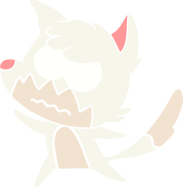 Bir insan tarafından çizilmiş düz renkli çizgi film.