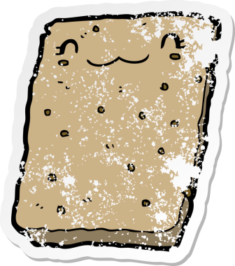 Bir insan tarafından çizilmiş karikatür bisküvisi.