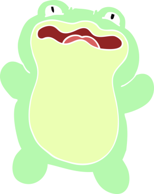 Bir insan tarafından çizilmiş karalama kurbağası.