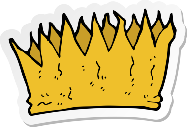 Bir insan tarafından çizilmiş bir karikatür tacı.