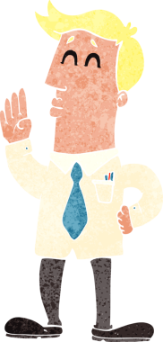 bir insan tarafından çizilmiş karikatür işadamı