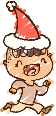 Bir insan tarafından çizilen Noel Çocuğu Tebeşiri