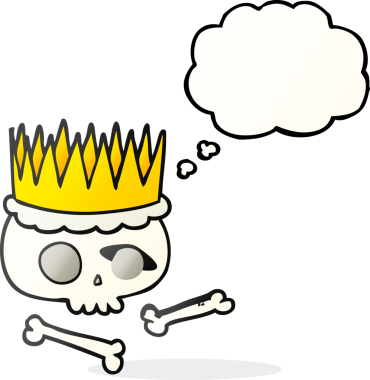 Bir insan tarafından çizilmiş serbest çizim balon karikatür tacı.