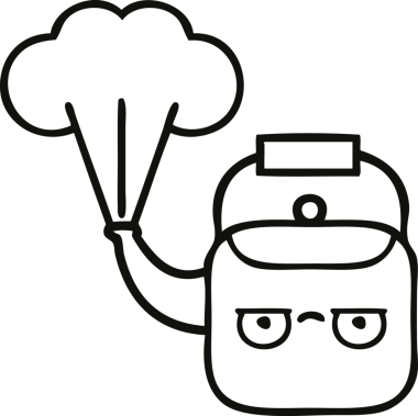 Bir insan tarafından çizilen dumanı tüten bir çaydanlığın çizgi çizimi