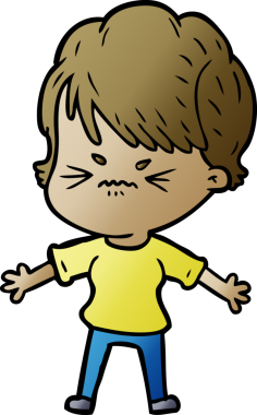 Bir insan tarafından çizilmiş, hayal kırıklığına uğramış bir kadın.