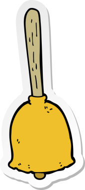 Bir insan tarafından çizilmiş bir çanın çıkartması.