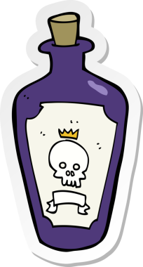 Bir insan tarafından çizilmiş bir zehirin çıkartması.