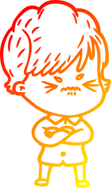 Bir insan tarafından çizilmiş karikatür çizimi.