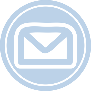 bir insan tarafından çizilmiş zarf harfi dairesel simgesi