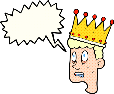 Bir insan tarafından çizilmiş karikatür karikatürü çizilmiş aptal prens.