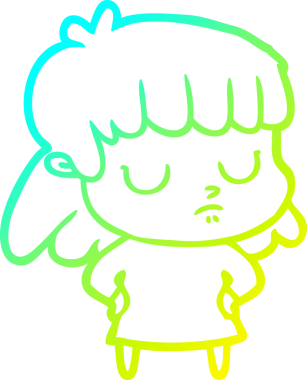 Bir insan tarafından çizilmiş ilgisiz bir karikatür çizimi.