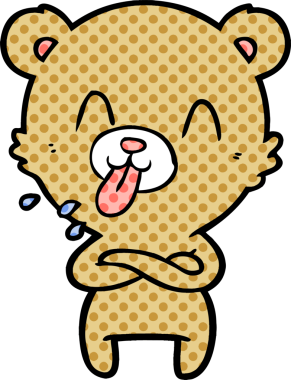 Bir insan tarafından çizilmiş bir çizgi film karakteri.