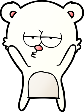 Bir insan tarafından çizilmiş kutup ayısı karikatürü