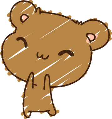 Bir insan tarafından çizilmiş oyuncak ayı tebeşiri.