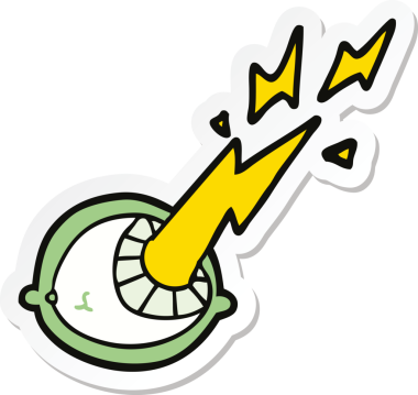 Bir insan tarafından çizilmiş bir karikatür çıkartması.