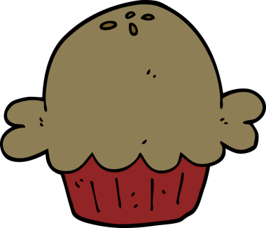 Bir insan tarafından çizilmiş çizgi film pastası.