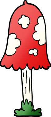 Bir insan tarafından çizilmiş karalama mantarı.