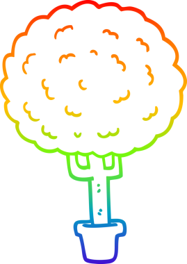 gökkuşağı gradyan çizgisi bir insan tarafından çizilmiş bir çizgi ağaç