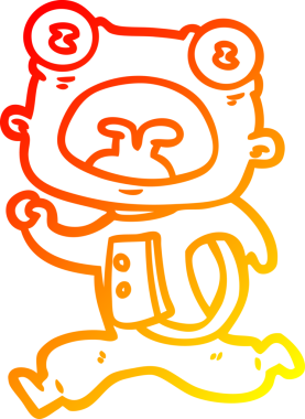 Bir insan tarafından çizilmiş garip bir uzaylının sıcak çizgi çizimi.