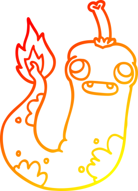 Bir insan tarafından sıcak ve soğuk çizilmiş bir çizgi film çizimi.