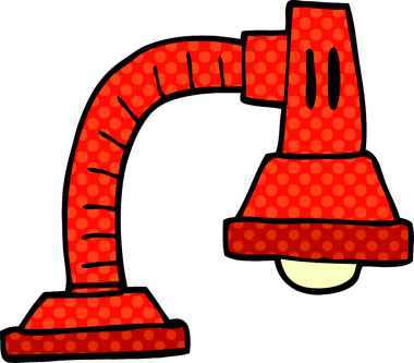 Bir insan tarafından çizilmiş ayarlanabilir karalama lambası.