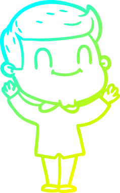 Bir insan tarafından çizilmiş karikatür cana yakın bir adamın çizimi.