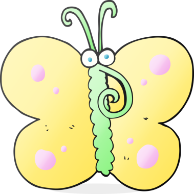 Bir insan tarafından çizilmiş serbest çizim kelebek.