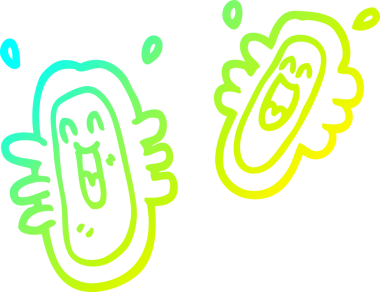 Bir insan tarafından çizilmiş kan hücrelerinin soğuk gradyan çizgisi.