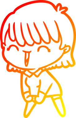 Bir insan tarafından çizilmiş bir karikatür kadın çizimi