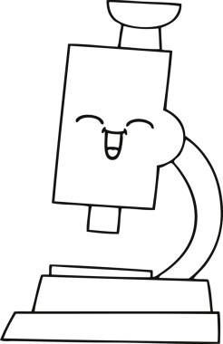 Bir insan tarafından çizilmiş bir mikroskop çizimi