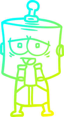 Bir insan tarafından çizilmiş soğuk gradyan robot çizimi