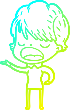 Bir insan tarafından çizilmiş bir karikatür kadın çizimi.