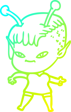 Bir insan tarafından çizilmiş, soğuk bir çizgi roman çizimi.